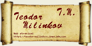 Teodor Milinkov vizit kartica